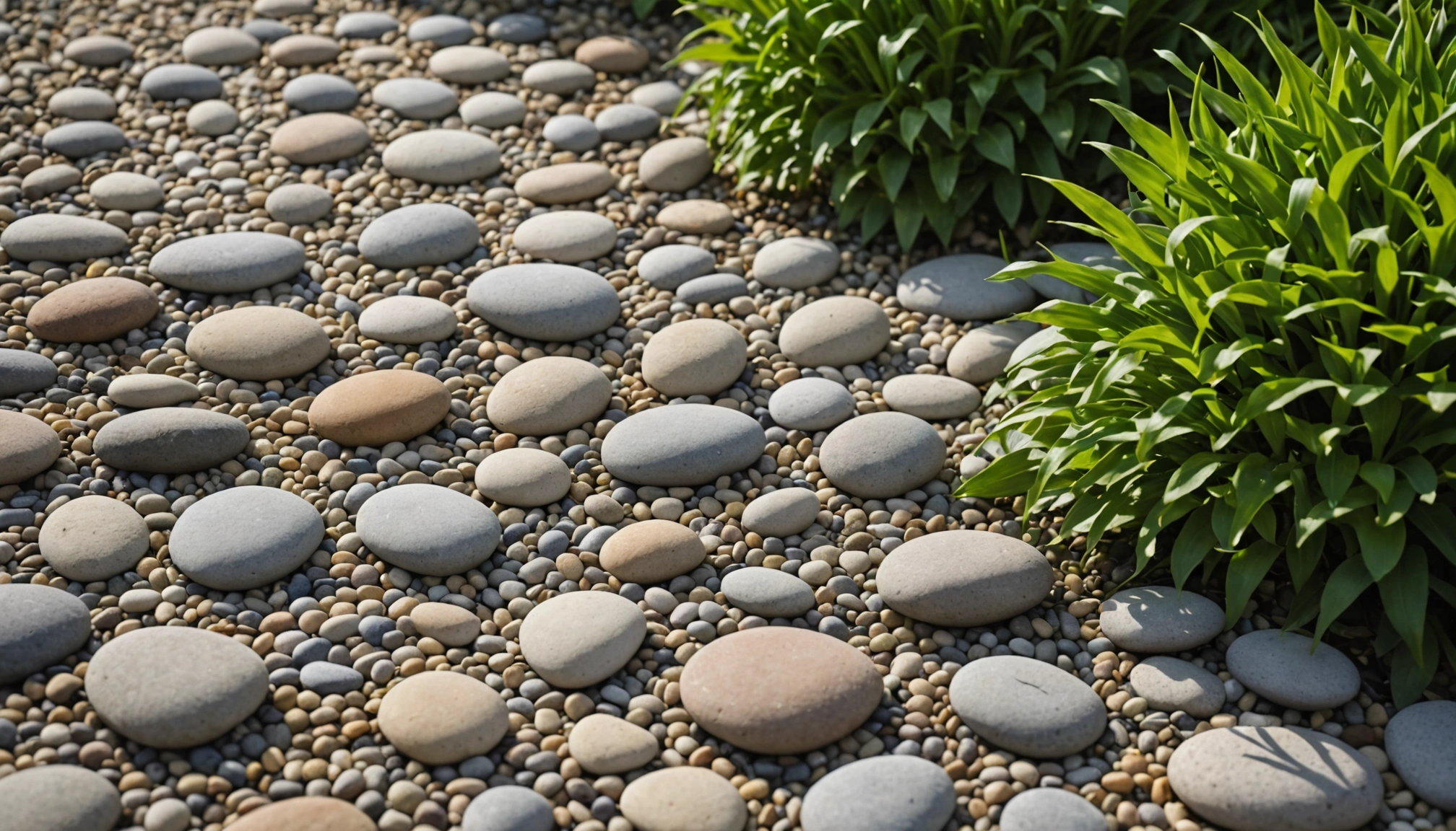 große kieselsteine für garten